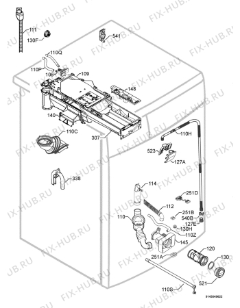 Взрыв-схема стиральной машины Ideal Zanussi IZWN3145 - Схема узла Hydraulic System 272